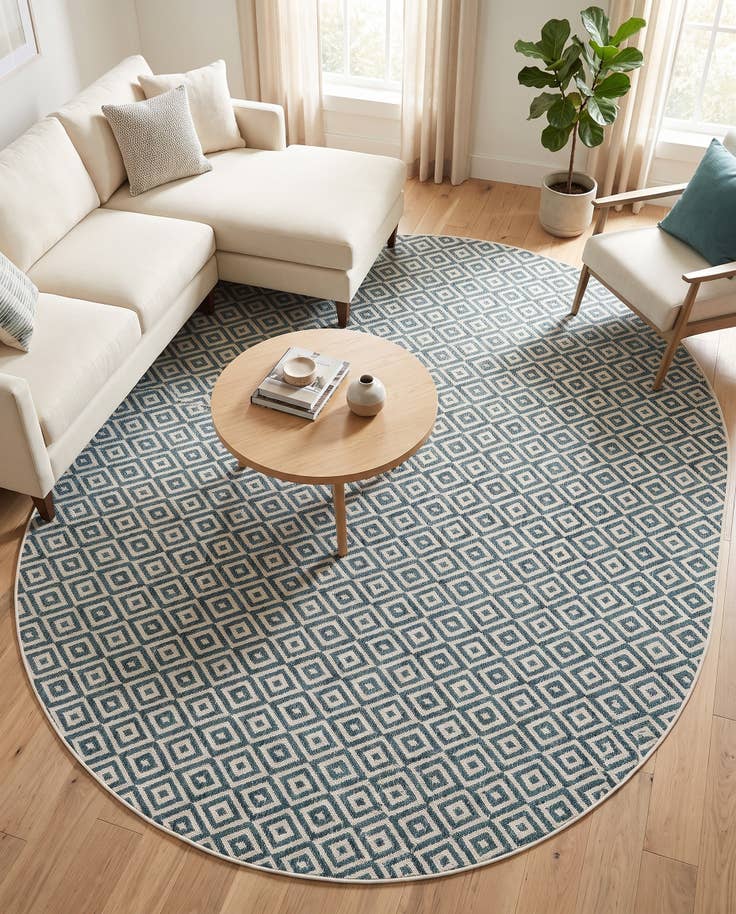 Detail image of 7' 10 x 10' Easy-Clean Jill Zarin Costa Rica Indoor / Outdoor Oval Rug