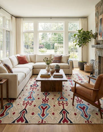 9' x 11' 3 Hand Woven Kilim Modern Wool Rug