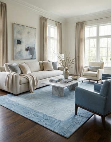 6' 7 x 9' 7 Hand Knotted Darya Wool Rug