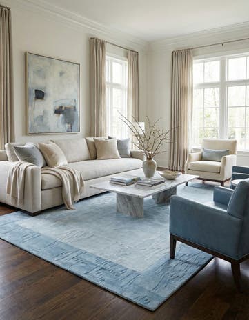 6' 7 x 9' 7 Hand Knotted Darya Wool Rug