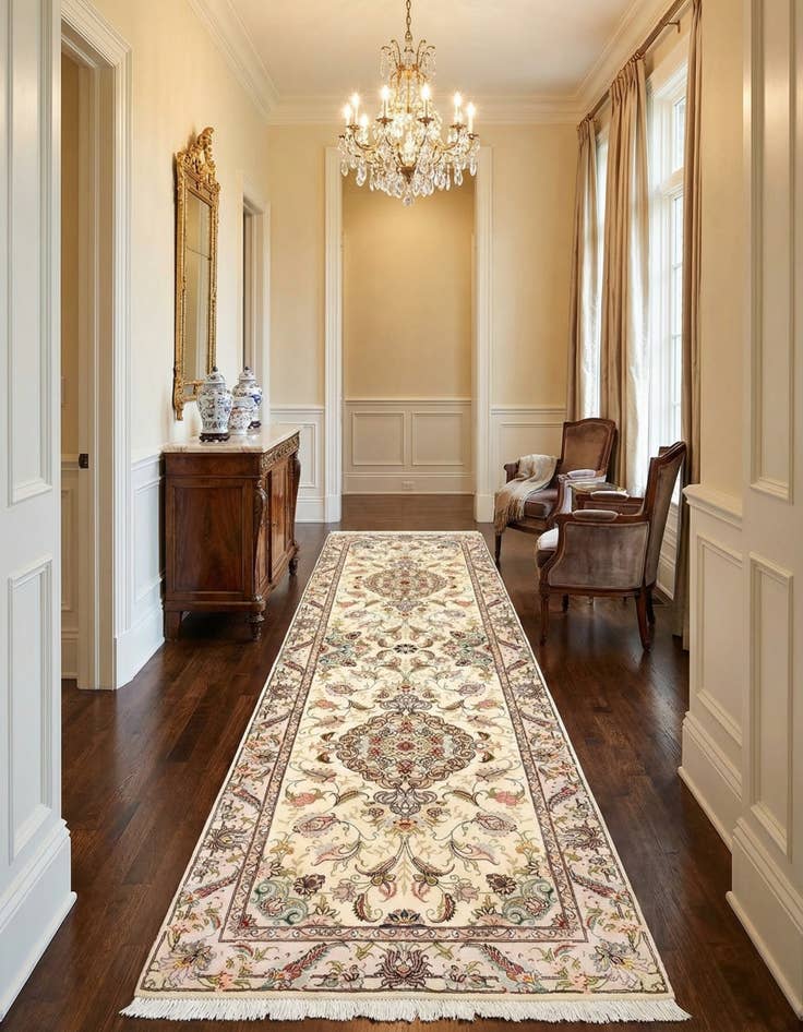 Detail image of  2' 11 x 8' 11 Tabriz Runner Rug