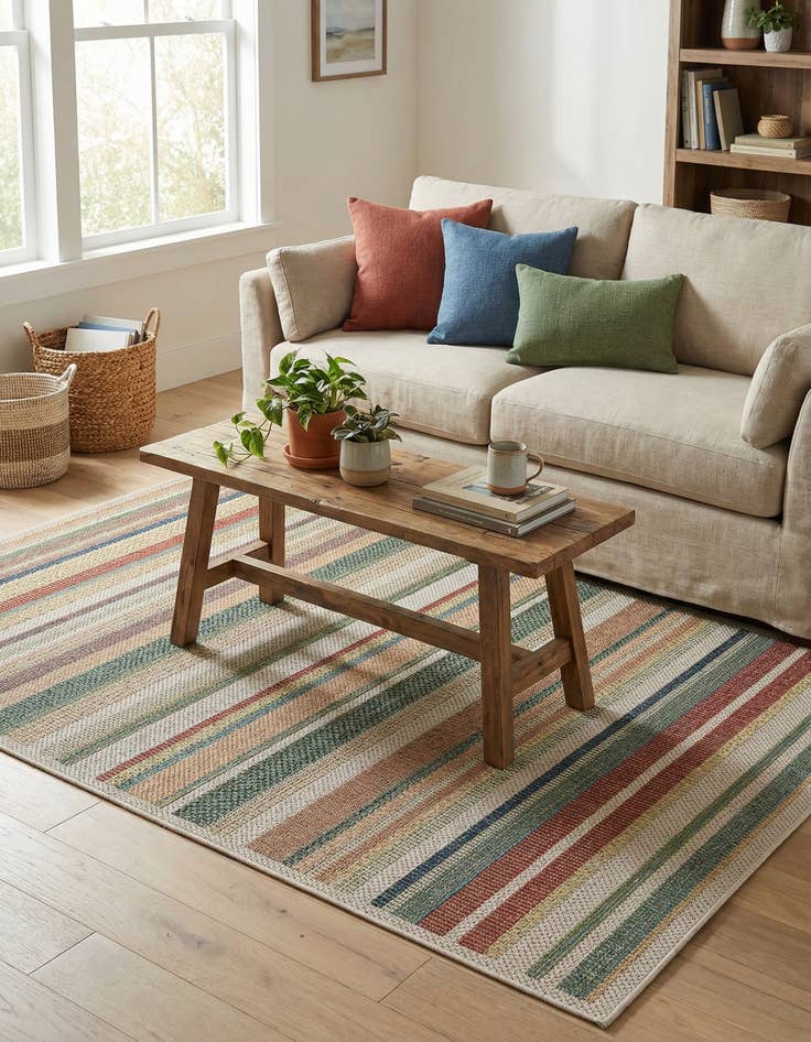 Detail image of 4' x 6'  Washable Baja Indoor / Outdoor Rug