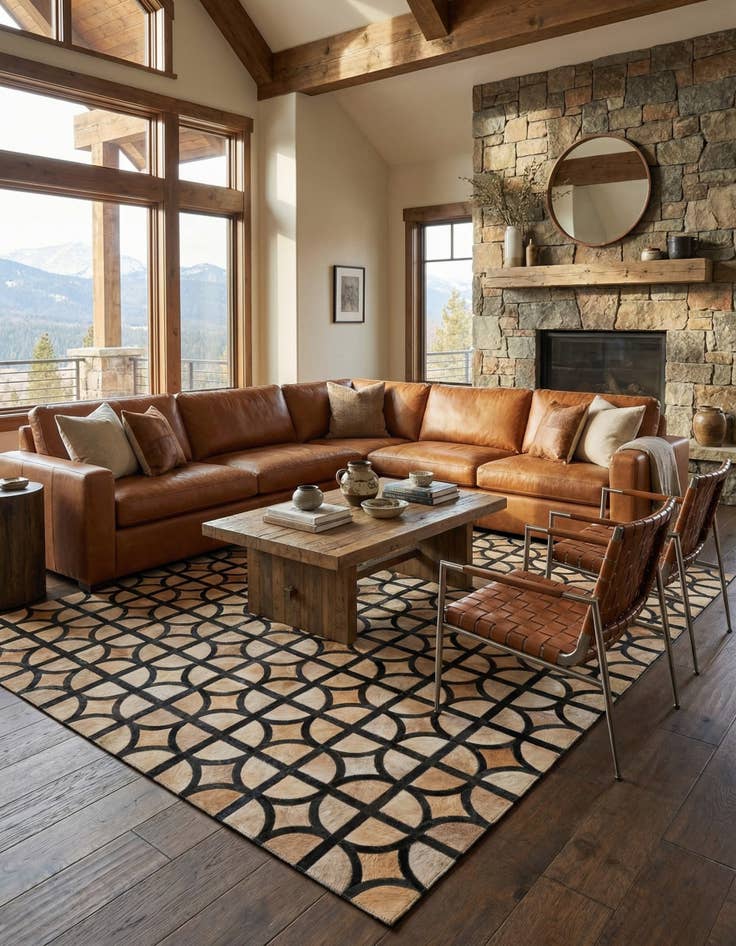 Detail image of  5' x 7' 10 Cowhide Rug