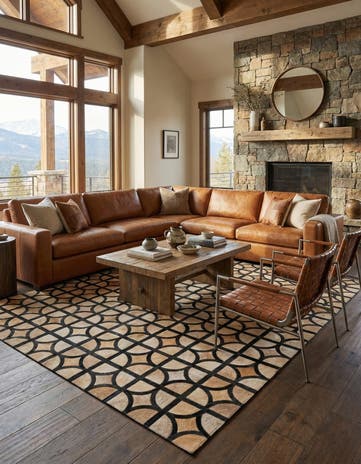 5' x 7' 10 Cowhide Rug