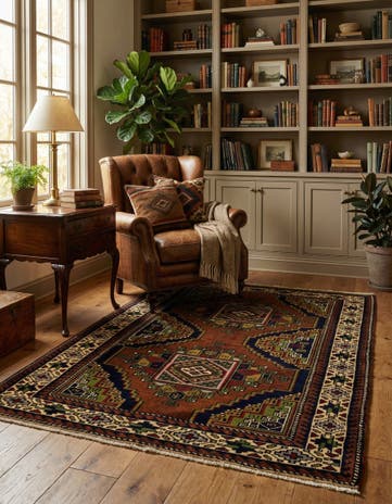 3' 9 x 5' 4 Hand Knotted Anatolian Wool Rug