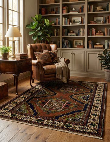 3' 9 x 5' 4 Hand Knotted Anatolian Wool Rug