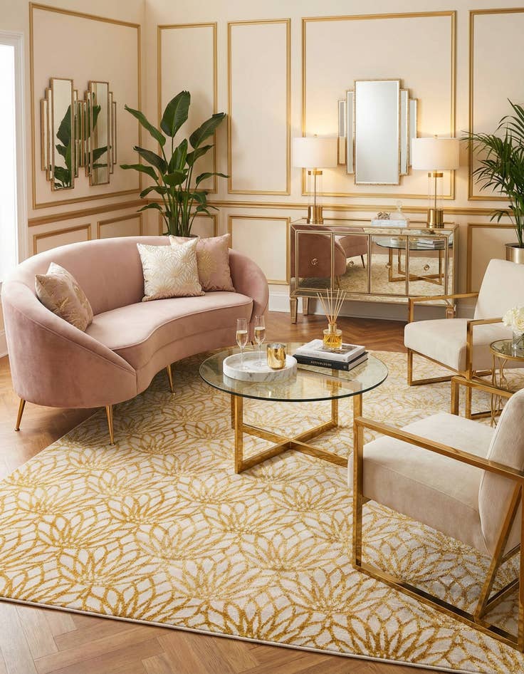 Detail image of  10' x 13'  Marilyn Monroe™ Glam Dahlia Rug