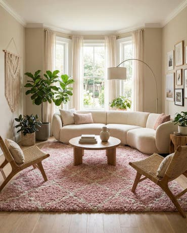  10' x 10' Lattice Shag Square Rug