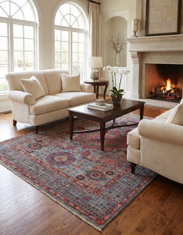 5' 2 x 6' 8 Hand Knotted Mamluk Ziegler Rug