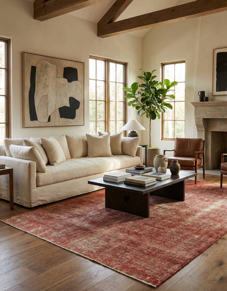 Detail image of 6' 4 x 9' 5  Hand Knotted Ultra Vintage Persian Wool Rug