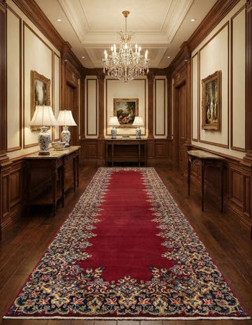 3' 4 x 12' 10 Kerman Wool Runner Rug
