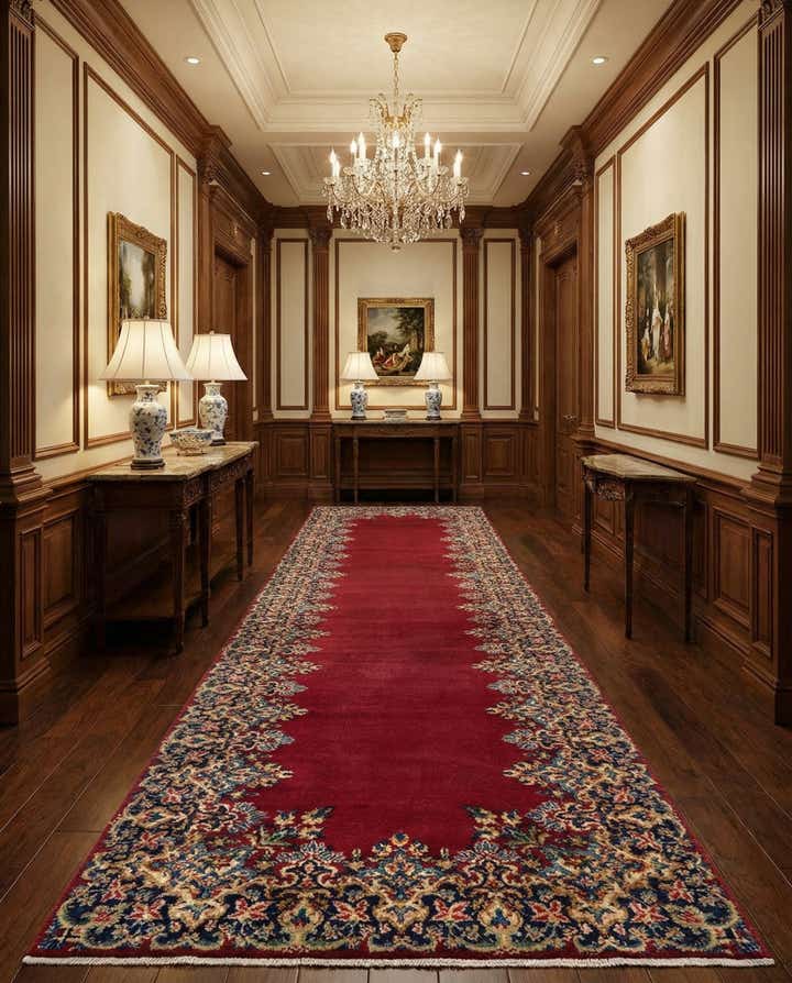 3' 4 x 12' 10 Kerman Wool Runner Rug