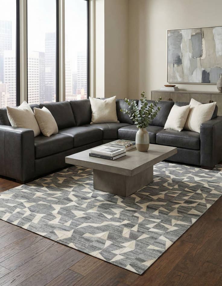 Detail image of 5' x 7' 10 Cowhide Rug