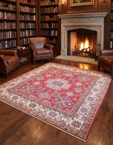 6' 1 x 6' 3 Hand Knotted Kazak Square Rug