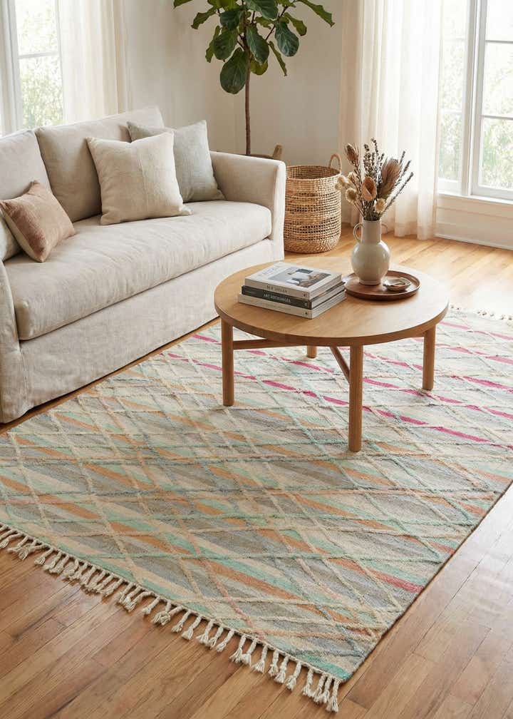 5' 10 x 8' Hand Knotted Moroccan Wool Rug