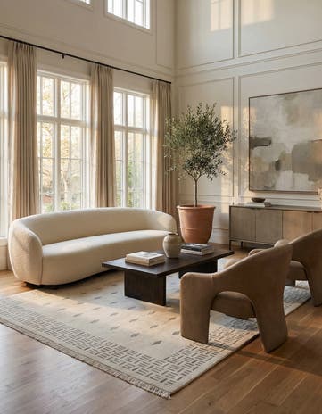 6' 7 x 9' 8 Hand Knotted Darya Wool Rug