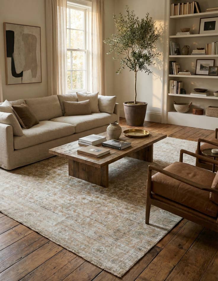 Detail image of 9' x 13'  Hand Knotted Ultra Vintage Persian Wool Rug