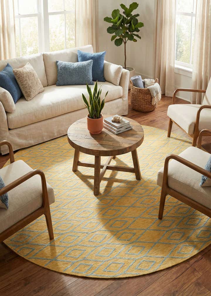 10' 8 x 10' 8 Easy-Clean Jill Zarin Turks and Caicos Indoor / Outdoor Round Rug