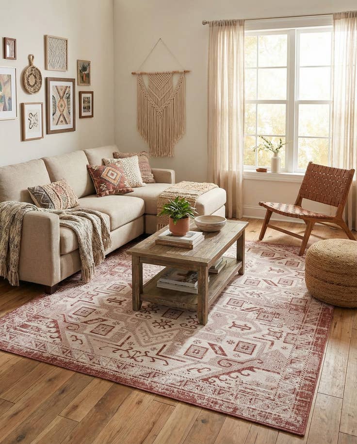 Detail image of 7' x 10' Easy-Clean Aztec Indoor / Outdoor Rug