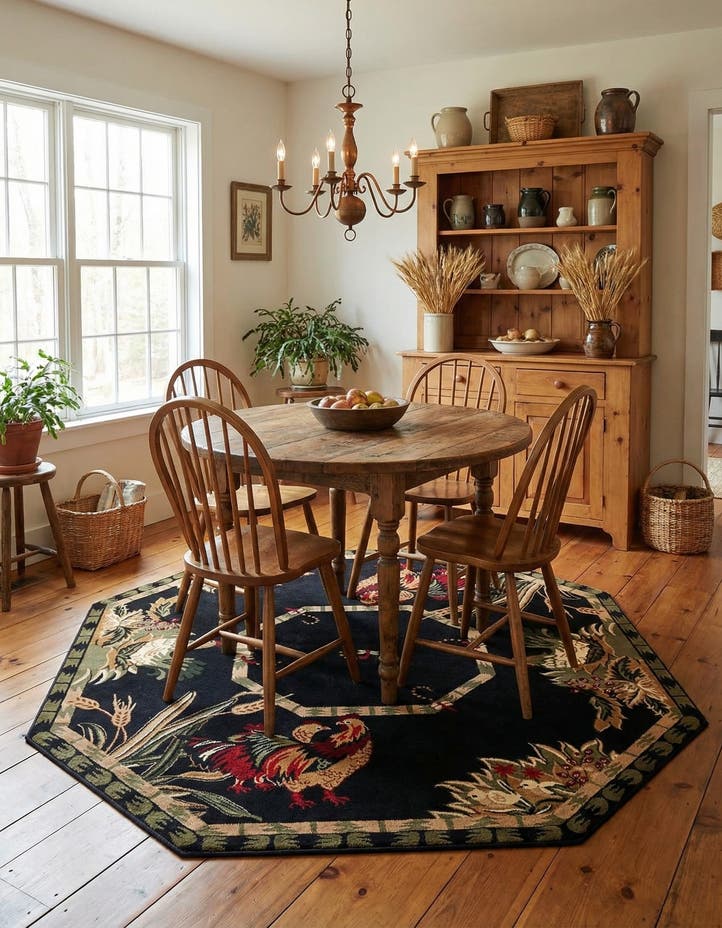 7' 10 x 7' 10 Pastoral Octagon Rug
