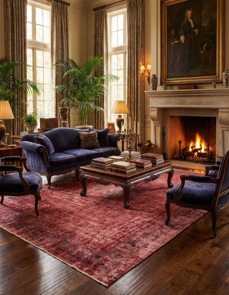 Detail image of 9' 7 x 13' 3 Vintage Royal Wool Rug