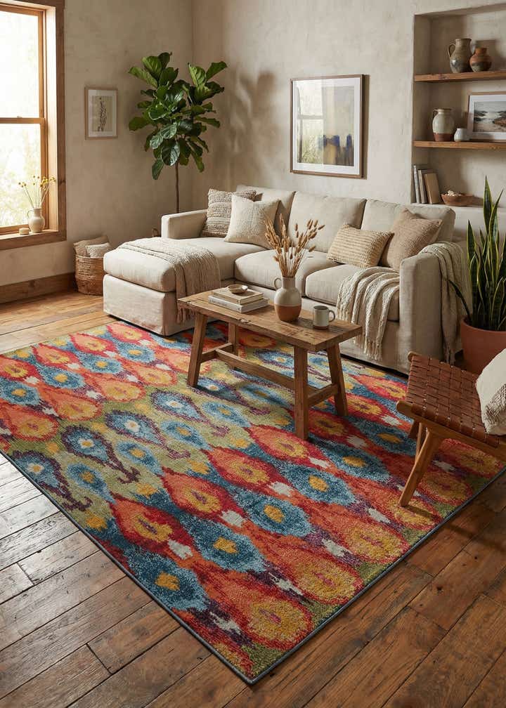 6' x 9' Easy-Clean Modern Indoor / Outdoor Rug