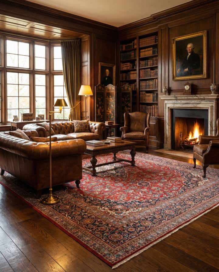 9' 2 x 12' 8 Kashan Rug