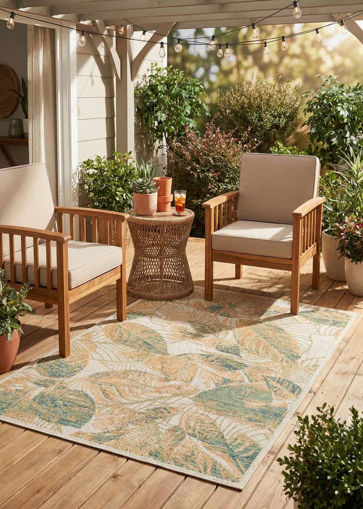 5' 3 x 7' 7 Easy-Clean Baja Indoor / Outdoor Rug