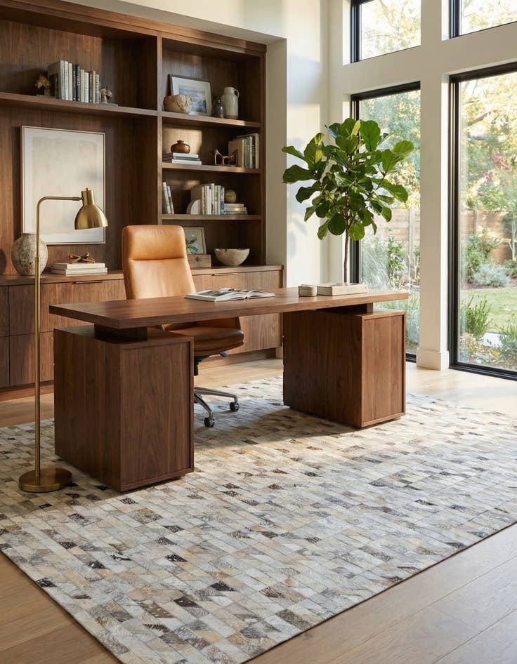 Detail image of  5' 4 x 7' 6 Cowhide Rug