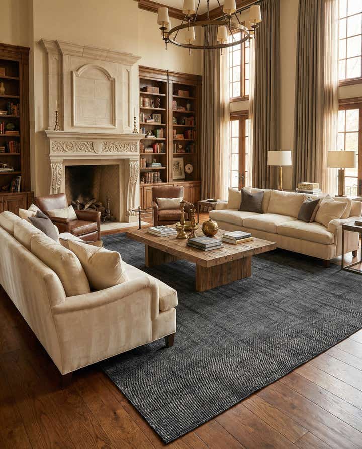 12' x 12' Hand Woven Jill Zarin English Manor Wool Square Rug