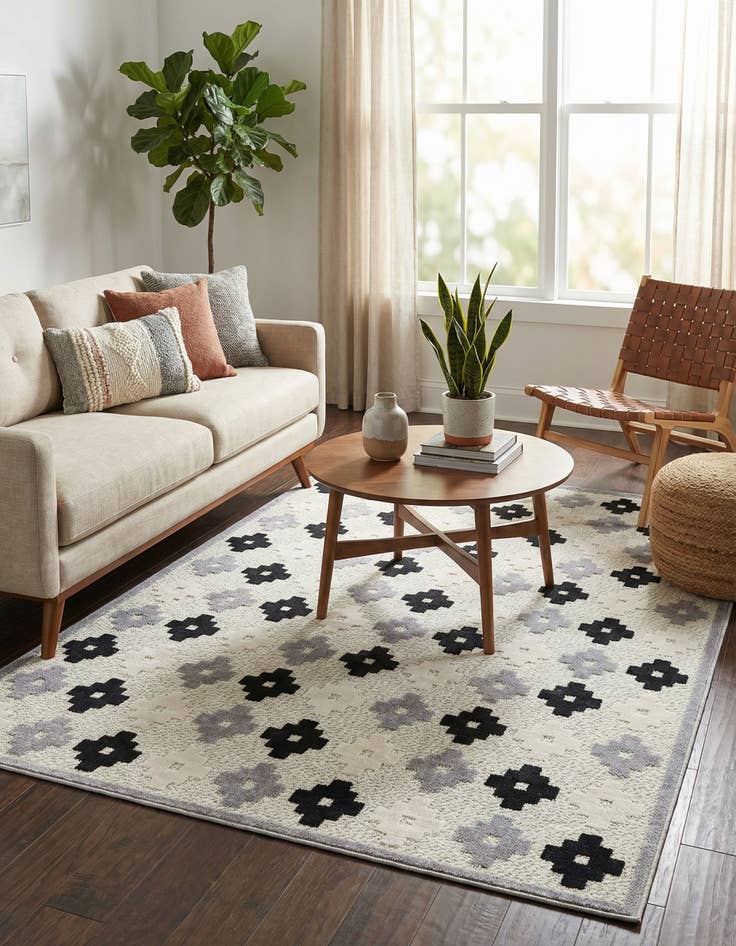 Detail image of  5' x 7' 7  Washable  Indoor / Outdoor Rug