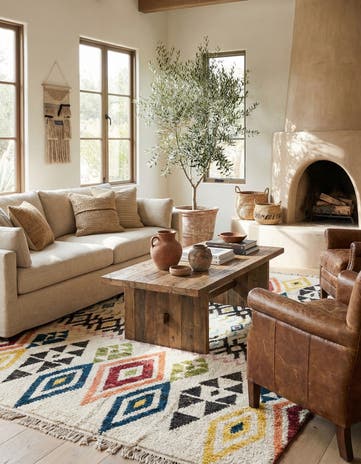 6' 2 x 9' 8 Hand Knotted Moroccan Wool Rug