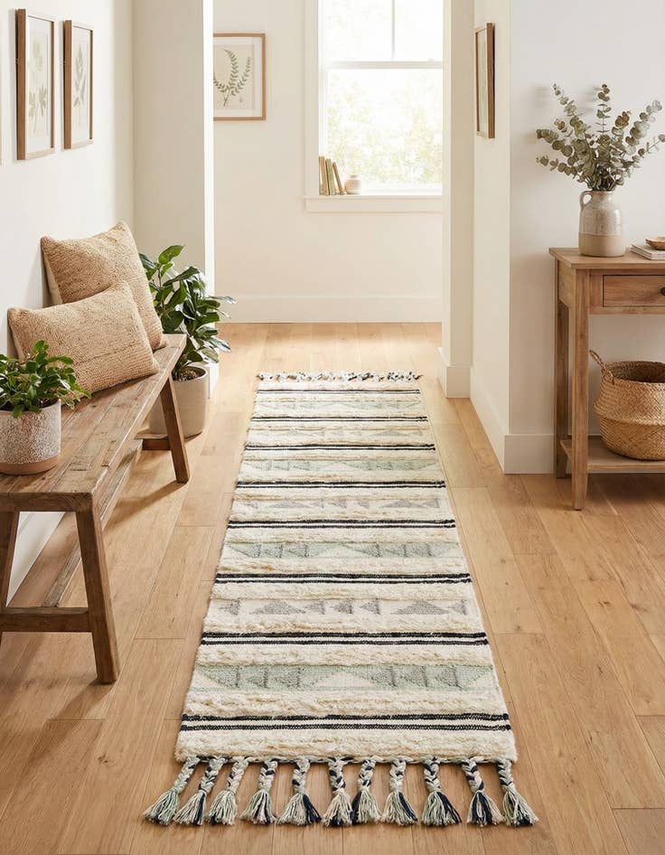 Detail image of  2' 2 x 8' 2  Hand Woven Arizona Wool Runner Rug