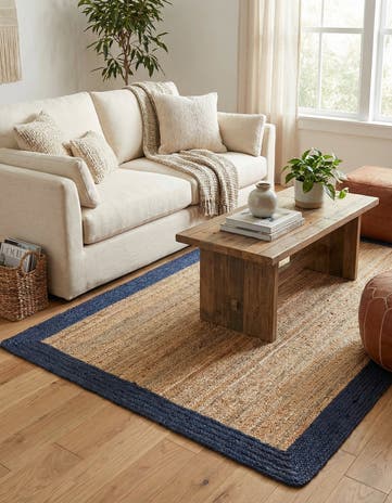 Natural Handmade Braided Jute Rug