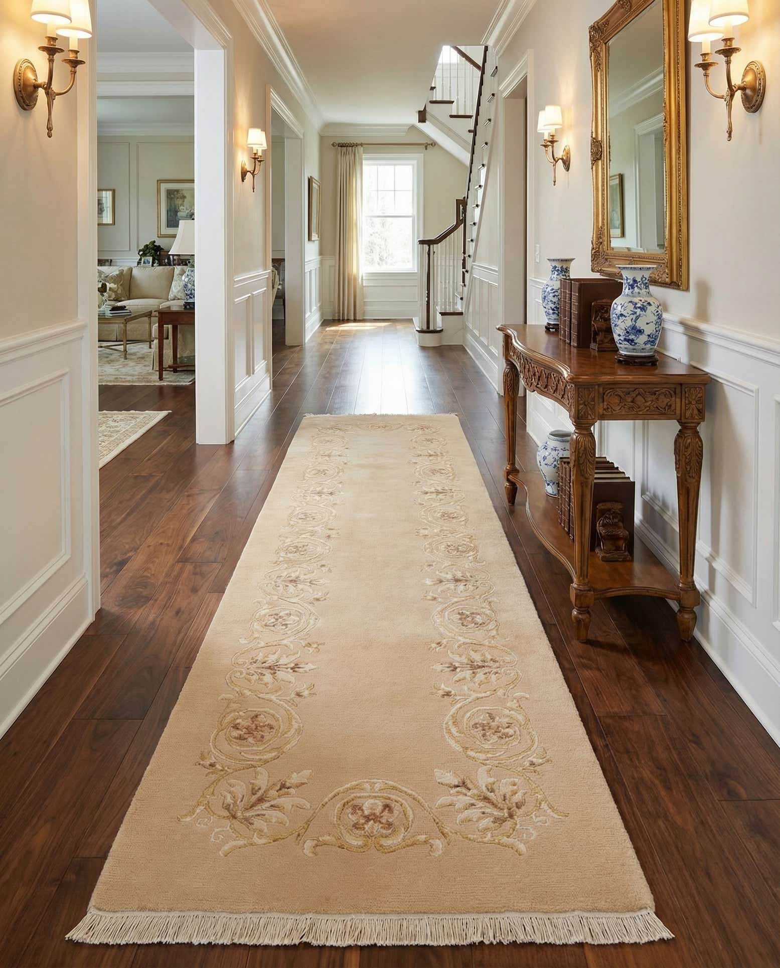 2' 9 x 9' 7 Hand Knotted Darya Wool Runner Rug