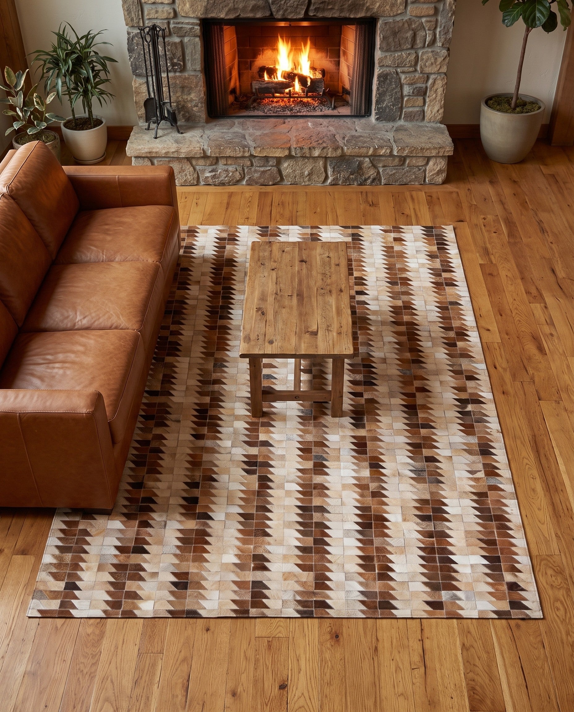5' 4 x 7' 6 Cowhide Rug
