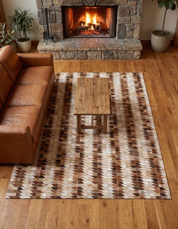 5' 4 x 7' 6 Cowhide Rug