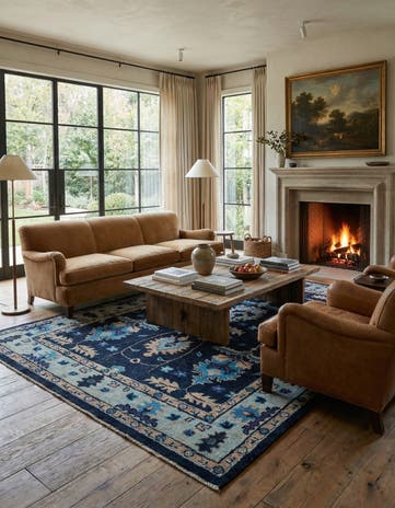 7' 10 x 10' Hand Knotted Oushak Wool Rug