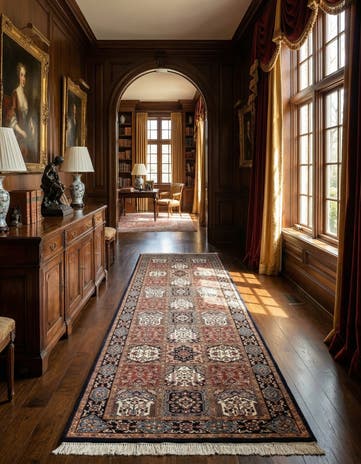 3' x 11' 4 Hand Knotted Bakhtiar Wool Runner Rug
