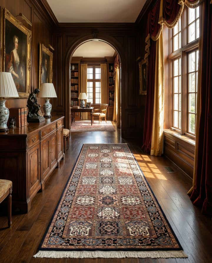 3' x 11' 4 Hand Knotted Bakhtiar Wool Runner Rug
