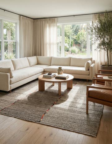 8' 8 x 9' 4 Hand Woven Kilim Modern Wool Rug