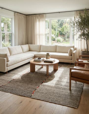 8' 8 x 9' 4 Hand Woven Kilim Modern Wool Rug