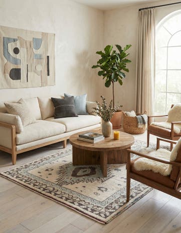5' 4 x 7' 2 Hand Knotted Moroccan Wool Rug