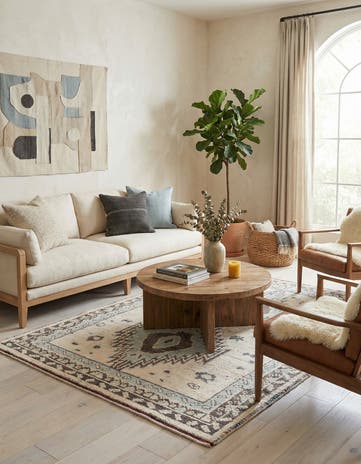 5' 4 x 7' 2 Hand Knotted Moroccan Wool Rug