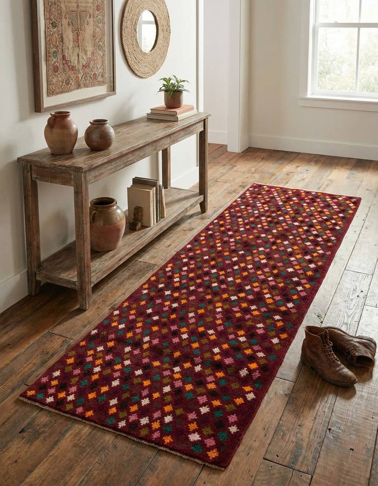 Detail image of 2' 11 x 9' 9  Hand Knotted Balouch Wool Runner Rug