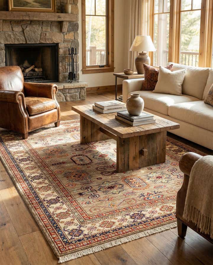 4' 10 x 6' 1 Kazak Wool Rug
