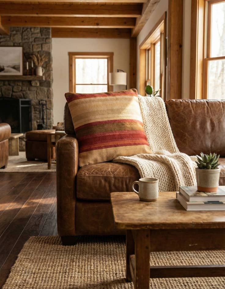 Detail image of  2' 4 x 2' 4  Hand Woven Pillow Wool Round Rug