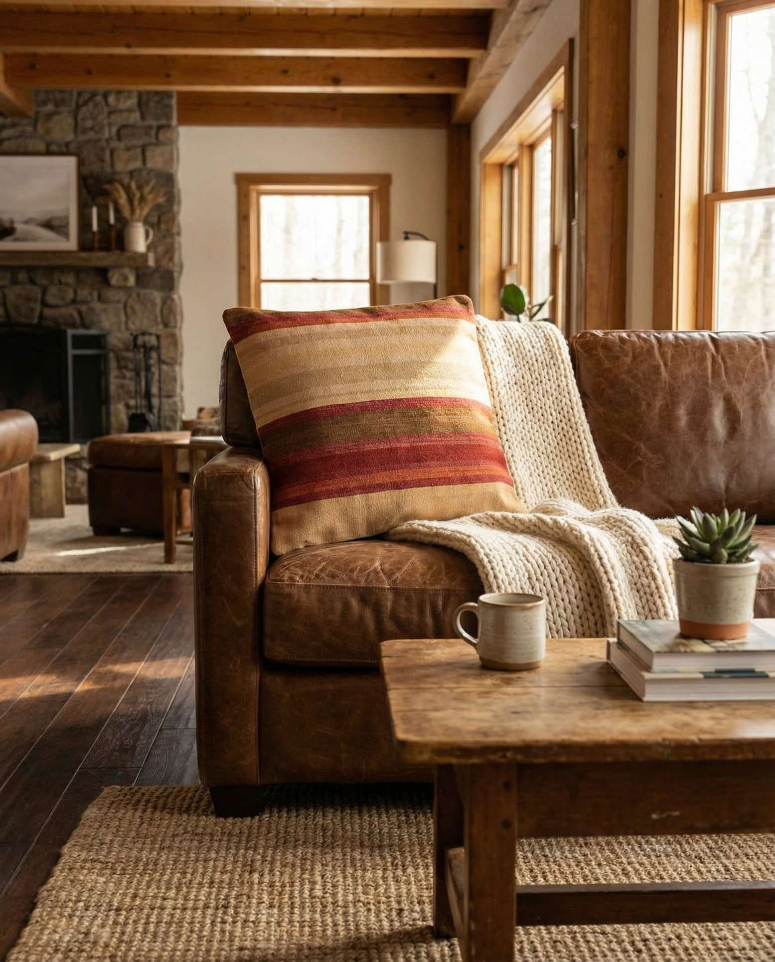 2' 4 x 2' 4 Hand Woven Pillow Wool Round Rug