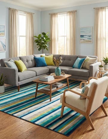 Teal Azalea Rug