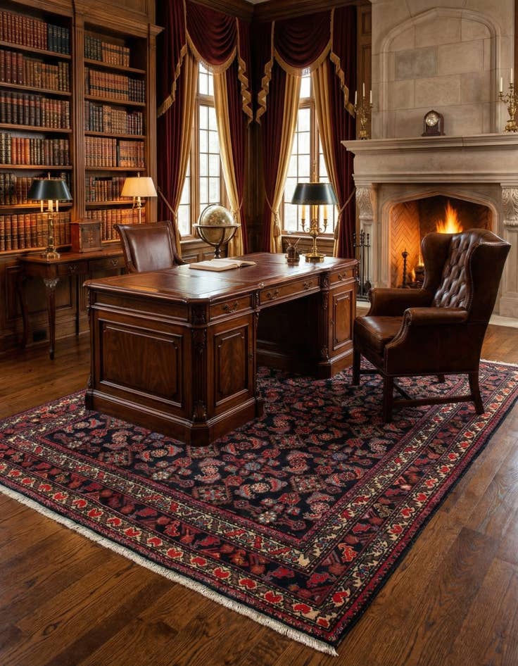 Detail image of  5' 3 x 6'  Hand Knotted Armanibaff Persian Rug